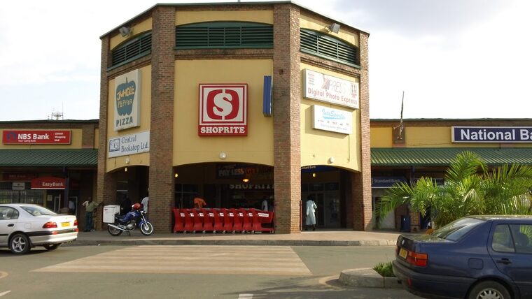 Central Bookshop at a shopping centre in Blantyre, Malawi.